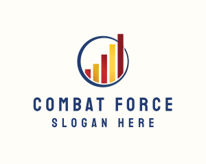 Finance Bar Graph Circle logo