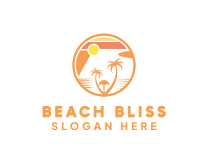 Tropical Island Beach logo design