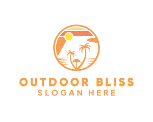 Tropical Island Beach logo design