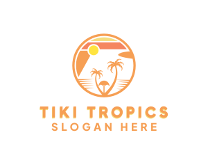 Tropical Island Beach logo design