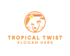 Tropical Island Beach logo design