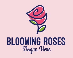 Rose Garden Monoline  logo design