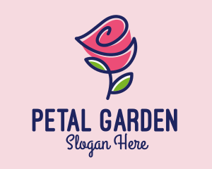 Rose Garden Monoline  logo design