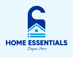 Blue Home Door Tag logo design