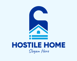 Blue Home Door Tag logo design