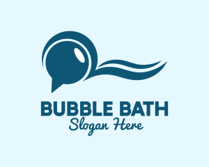 Speech Bubble Wave logo design