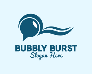 Speech Bubble Wave logo design