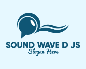 Speech Bubble Wave logo design