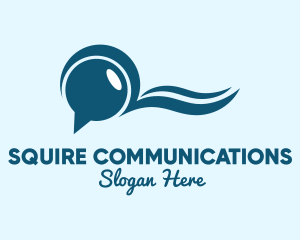 Speech Bubble Wave logo design