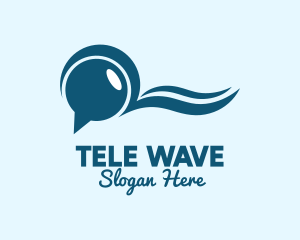 Speech Bubble Wave logo design