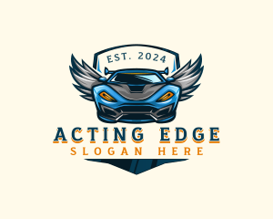 Wing Sports Car logo design