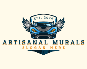 Wing Sports Car logo design