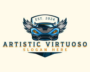 Wing Sports Car logo design