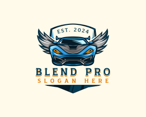 Wing Sports Car logo design