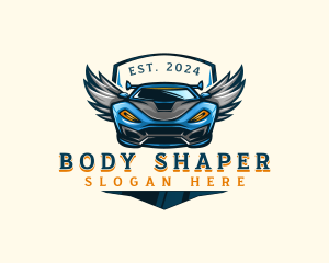 Wing Sports Car logo design