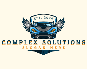 Wing Sports Car logo design