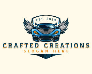 Wing Sports Car logo design