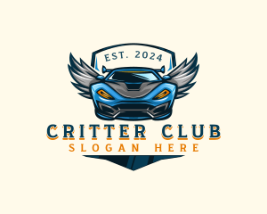 Wing Sports Car logo design