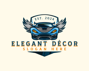 Wing Sports Car logo design