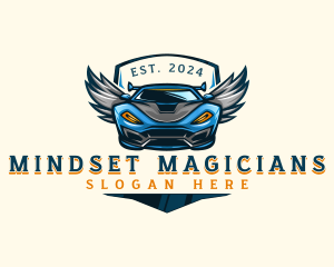 Wing Sports Car logo design