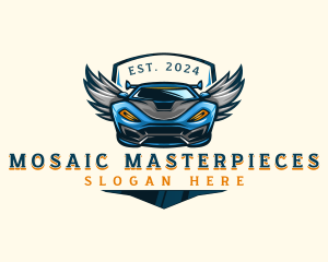 Wing Sports Car logo design