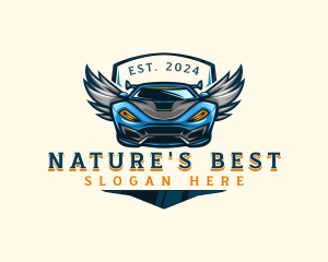 Wing Sports Car logo design