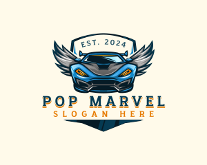 Wing Sports Car logo design