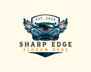 Wing Sports Car logo design