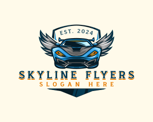 Wing Sports Car logo design