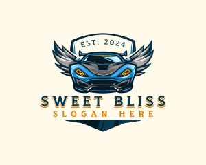 Wing Sports Car logo design