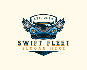 Wing Sports Car logo design