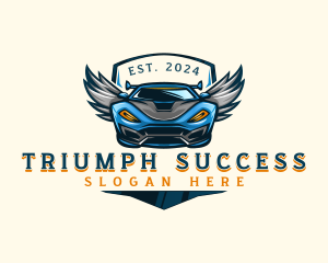 Wing Sports Car logo design