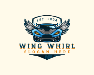 Wing Sports Car logo design