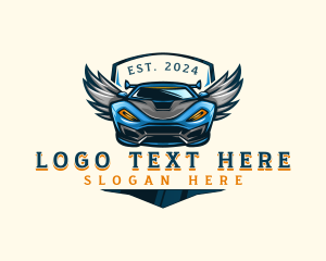 Car - Wing Sports Car logo design
