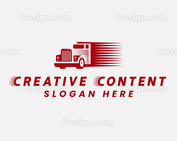 Fast Red Freight Truck Logo