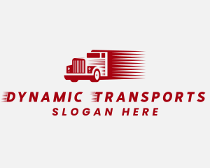 Fast Red Freight Truck logo design