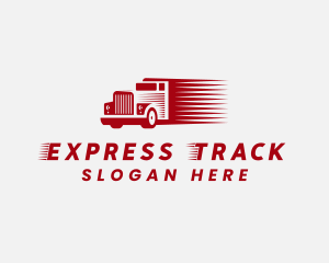 Fast Red Freight Truck logo design