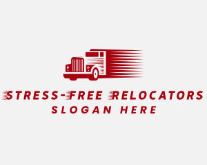 Fast Red Freight Truck logo design