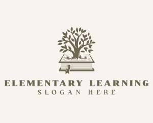 Academic Tree Book Learning logo design