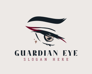 Glamorous Eyeliner Eyelashes logo design