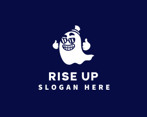 Ghost Hat Thumb logo design