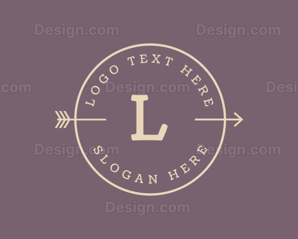 Hipster Fashion Arrow Boutique Logo