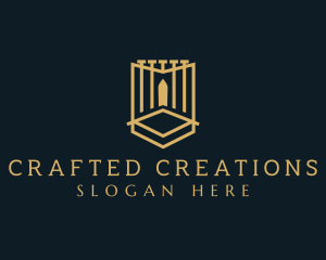 Deluxe Gate Shield logo design