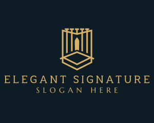 Deluxe Gate Shield logo design