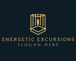 Deluxe Gate Shield logo design