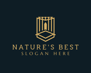 Deluxe Gate Shield logo design