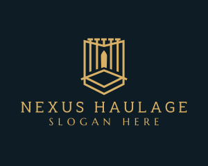 Deluxe Gate Shield logo design