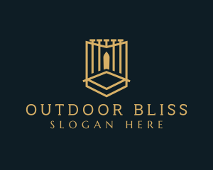 Deluxe Gate Shield logo design