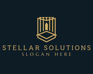 Deluxe Gate Shield logo design