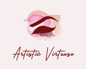 Cosmetics Makeup Eyelashes  logo design